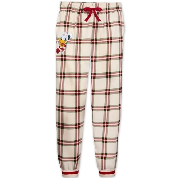 Disney Parks Donald Duck Holiday Plaid Lounge Pant XL - Picture 1 of 8